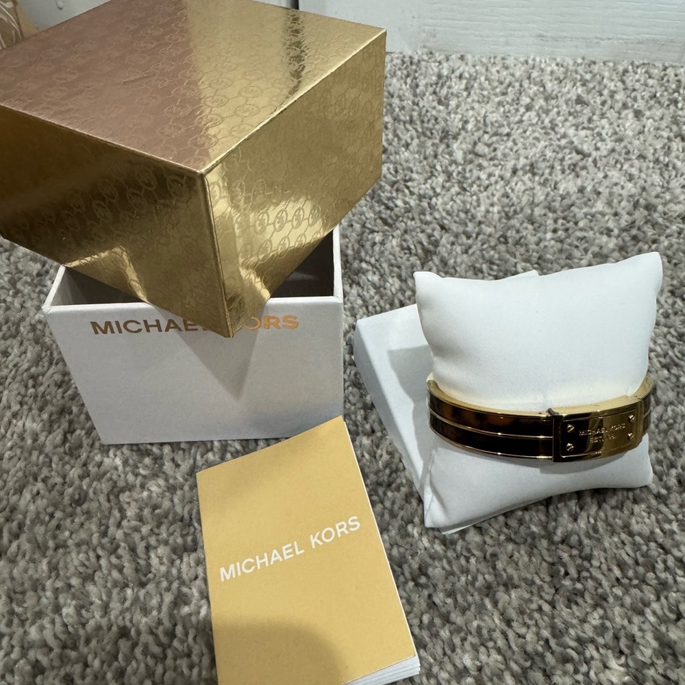 Michael Kors Tortoise & Gold Bangle - New In Box